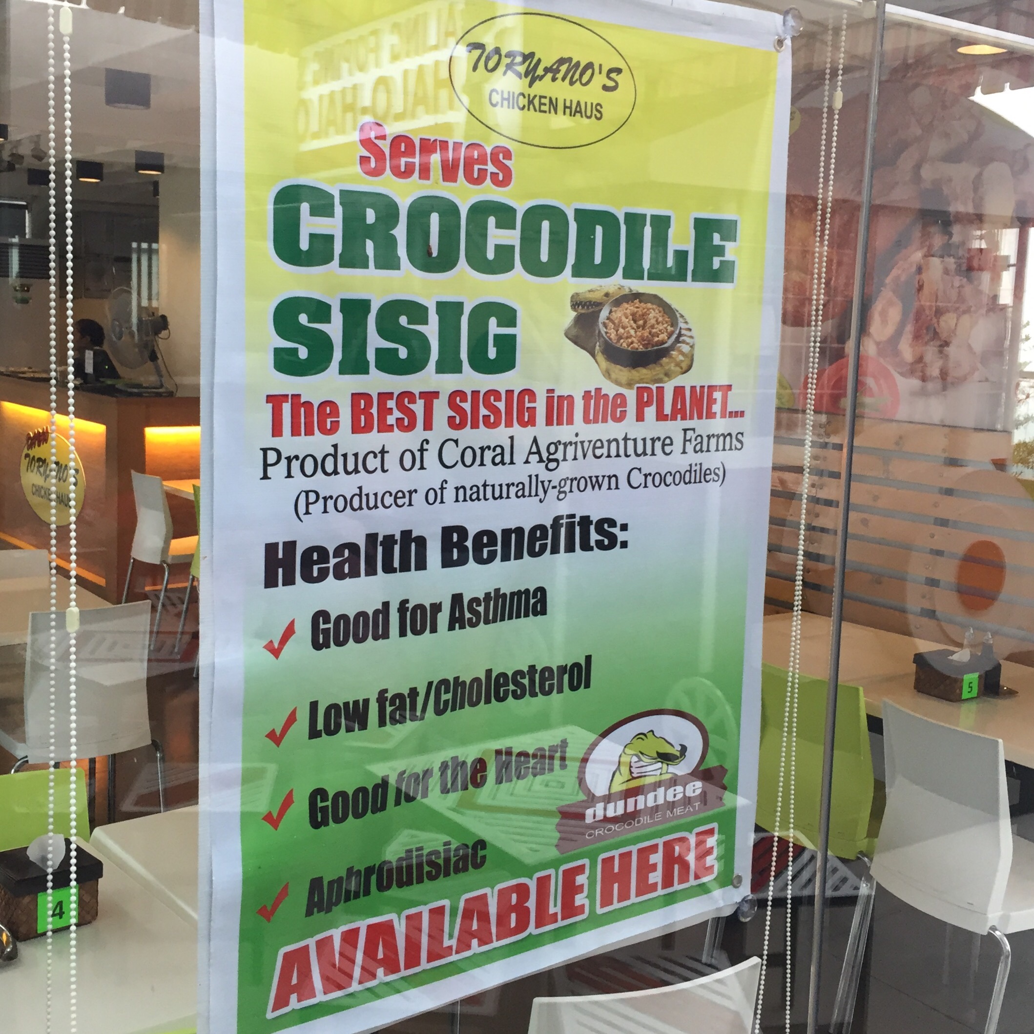 Crocodile Sisig Spotted at Toryano’s Chicken Haus