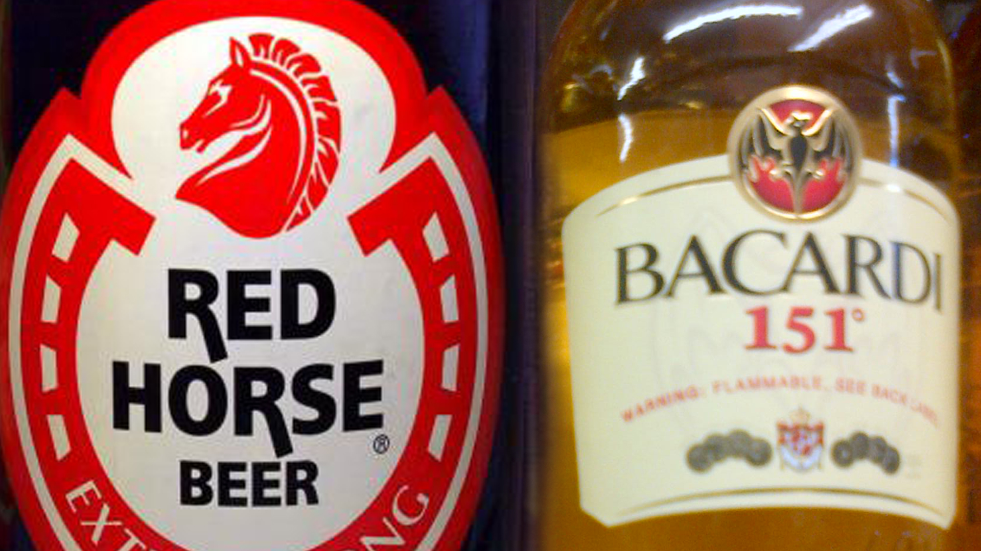 Pick Your Poison:  2 Cases of Red Horse Mucho vs. 1 Bottle Bacardi 151