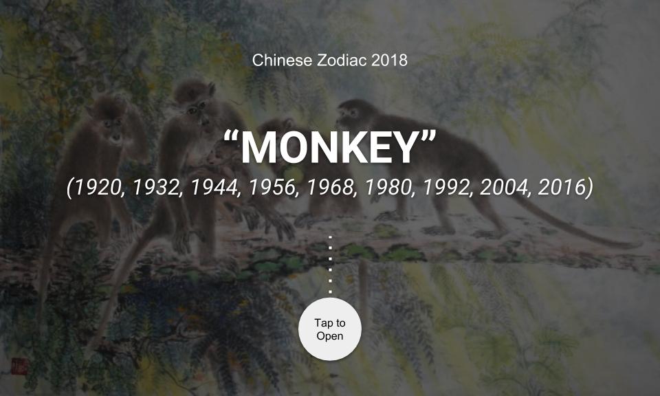 Chinese Zodiac 2018: MONKEY