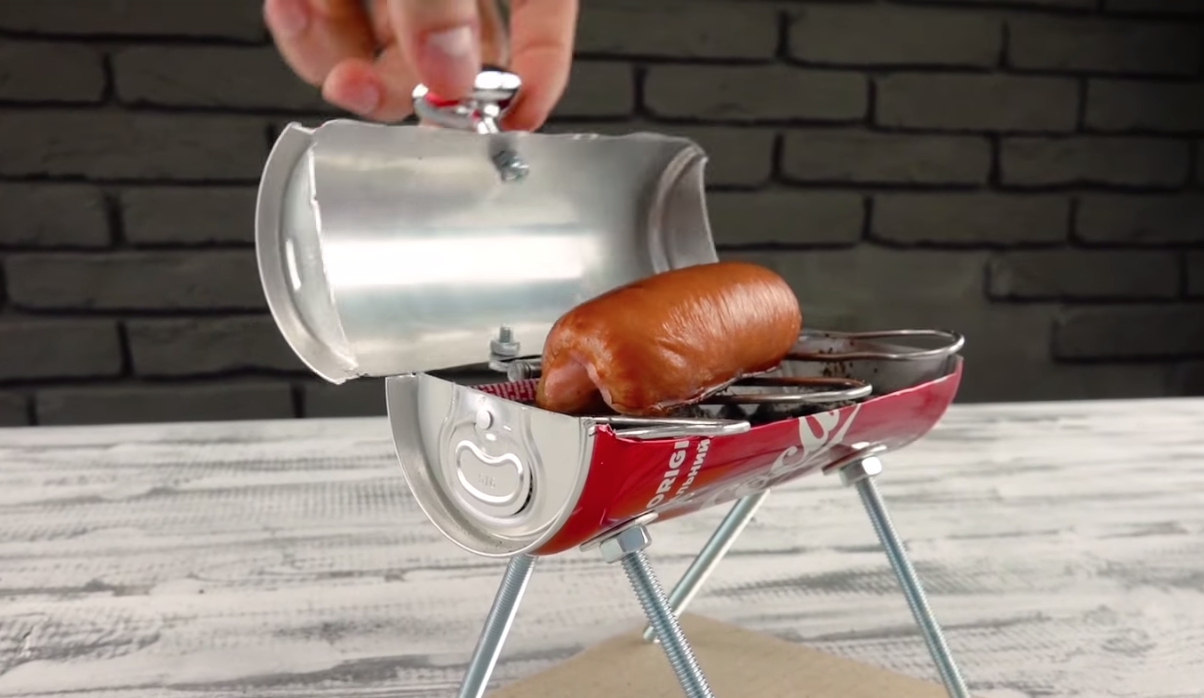 Learn How To Make A Personal Grill Using A Soda Can