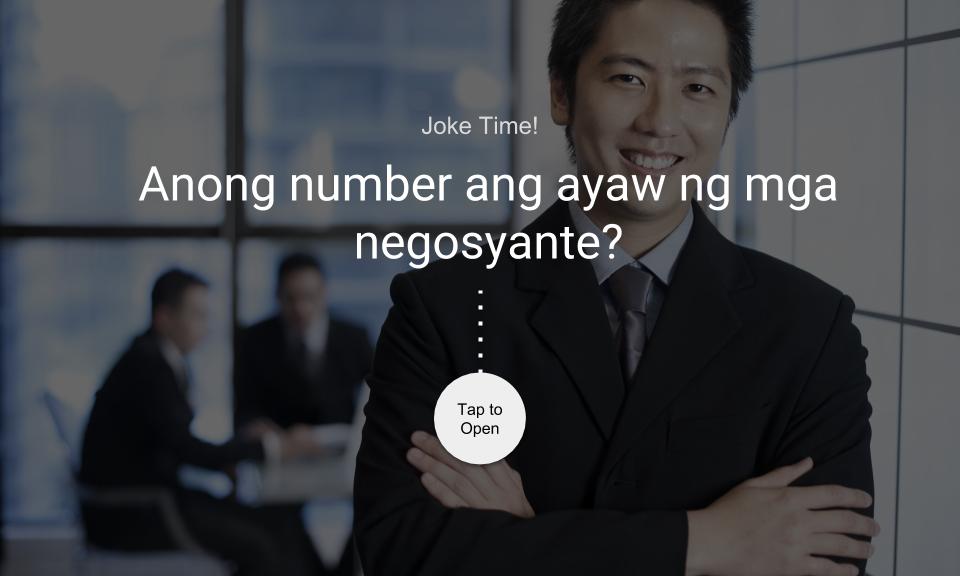Anong number ang ayaw ng mga negosyante?