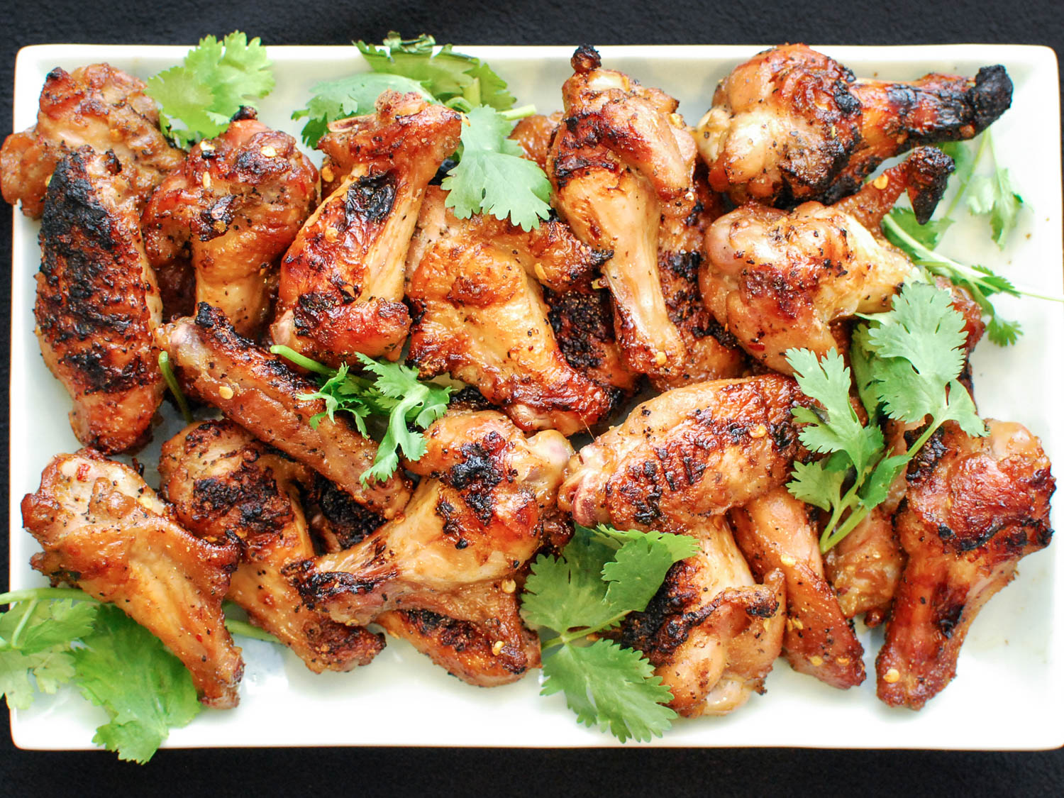 Forest Grilled Wings with Honey Sriracha Glaze