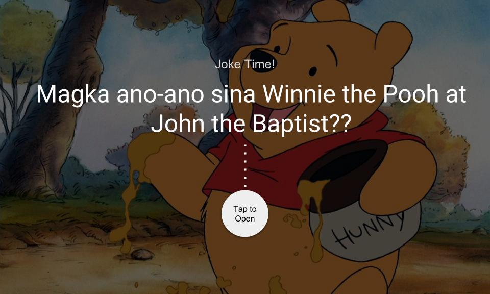 Magka ano-ano sina Winnie the Pooh at John the Baptist?