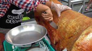 TURN YOUR VOLUME ON! Crispy Roasted Whole Pork In Hay Yai, Thailand