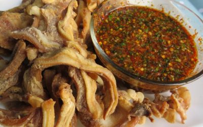 Fried Pork Ears with Spicy Chili Sauce
